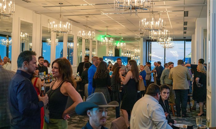 Rooftop executive reception